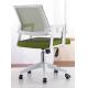 Green Wide Design Rolling Computer Chair , Secretary Desk Chair PP Frame