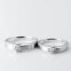 Circular Grooved 18k 9.9g His And Hers Matching Promise Rings