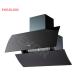 Auto Slide European Style 900mm Black Tempered Glass Kitchen Range Hood Led Lighting