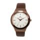 40.0mm 3 hands stainless steel case genuine leather quartz watches,men's casual