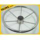 Stainless steel wheel W/finger grips 6-spoke