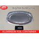 Oval Disposable Turkey Roasting Trays , Tin Foil Baking Pans 2300ml Volume