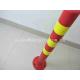 Orange Flexible Posts Molded Rubber Products 75cm Traffic Delineator Post