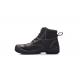 Desert High Ankle Black Safety Shoes Mens Cow Leather With Steel Toe /l Plate