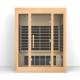 Red Cedar 3 Person Sauna Indoor Traditional Sauna with Led Physiotherapy Light