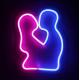 Decorative LED Neon Night Light Operated By BO For Bedroom , Lounge