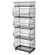 Multi-layer Metal Supermarket Wire Stackable Rack Storage Shelves Wire Mesh Display Basket Stand
