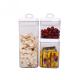 BPA free Customized Square Type Set Of 3pcs Plastic Airtight Food Storage Box