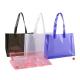 12 By 6 By 12 Clear PVC Tote Bag Designer Big Black Blue Clear Purse