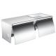 Bathroom Accessories Stainless Steel Manual Decorative Paper Towel Dispenser Double paper holder with phone shelv