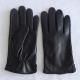 Elastic Wool Lined Deerskin Mens Soft Leather Gloves
