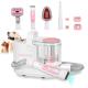 10KPa Suction Electric Pet Vacuum Cleaner for Pink Grooming Brush Dog Hair Kit