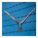 Chain Link Fence Extension Arms with Galvanized Steel Barbed Wire Two Wire Twist Type