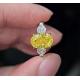 Fancy Vivid Yellow Lab Grown Diamond Rings Lab Created Colored Diamonds Three Stone Ring