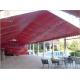 Outdoor Red Aluminum Frame Fabric Tent Structures , Fabric Shelter Systems