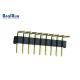 9P Plastic 90 Degree PCB Header Connector Brass PBT Au Over Ni