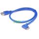 Micro USB 3.0 Connector Data Cable 90 Degree AM / MicroB USB3.0 Adapter Cord 1m 3FT Blue For External Micro-B USB3.0 HD