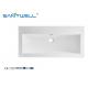 Luxury Design SW6033-1005 Top Quality Artificial Stone Basins Various Size Rectangle Shape Glossy White Vanitary Sinks