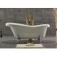 Acrylic Double Ended Clawfoot Tub , Freestanding Clawfoot Tub Roll Top