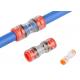 Straight Microduct Connectors Red / Blue Color For Air Blow Products