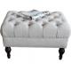 Upholstered Bedroom Ottoman Bench Oak Wood Luxury Furniture For Hotel