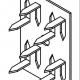 Galvanized Steel 8-pin Impaling Clips for Fiberglass Acoustical Panels using Galvanized Steel