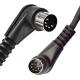 1m 2m 3m Shield Right Angle Male to Male 5 Pin Din Connector MIDI Extension Cable