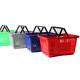 380MM 220mm 16L Plastic Rolling Basket With Handles