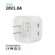 20V 1.8A GaN Fast Charger PD 35W Dual USB C Charger With UK Plug