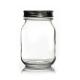 Wholesale Jar Food Storage Canister Transparent Borosilicate Glass With Metal Cover