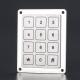 Factory supply 3X4 matrix higher quality aluminum keypad piezo keypad with 12 flat keys