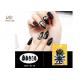 Fashion Artificial Stiletto 3D ABS Black False Nails With Stone