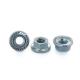 Size M3-M16 Stainless Steel Lock Nuts , Grade 4.0 Zinc Plated Serrated Flange Nut