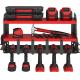Logo Shape Pegboard Power Tool Organizer with 5 Drill Slots and Screwdriver Holder