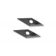 Sliver Color Carbide Diamond-shaped Woodturning Inserts For Spiral Cutter Head Smooth Planing