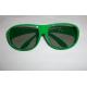 Green Plastic Circular Polarization 3D Glasses For Cinema Big Size