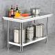 Multifunctional Stainless Steel Work Table for Knocked-down Lab in Silver Finish