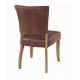 High Back Banquet 111cm Brown Pu Leather Dining Chairs