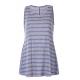 Stretchy Striped Pleat Women Short Dress Spring / Autumn Style Loose Type