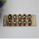 Shoes accessories light gold iron sheets diamond decorative metal buckle parts for shoelace