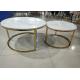 Space Saving 80cm 60cm Round Marble Top Coffee Table