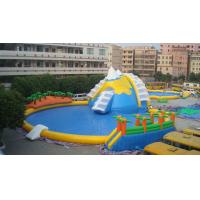 UV Resistance PVC Tarpaulin Inflatable Water Park With Pool Well Tailed