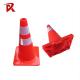 PVC Orange Safety Cones 0.65KG Reflective Warning Cone 45cm