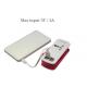 Built-in Cable iPhone adaptor 10,000mah portable power bank leather housing high capacity smaller size