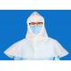 PE PP Non Woven Head Cover , Surgical Hood Disposable Surgical Wear