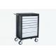 Portable 0.8mm thickness 7 Drawer Roller Cabinet with Black Sand Grain Finish(THD-27071TA)