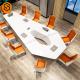 Solid Surface White Conference Room Table With Inconspicuous Joins
