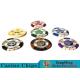 14g Custom Clay Poker Chips With Mette Sticker 3.4mm Thickness