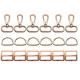 Replacement D Ring Purse Hardware Swivel Snap Hooks Rotatable Push Gate Clip