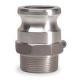 stainless steel male end threaded camlock couplings F TYPE